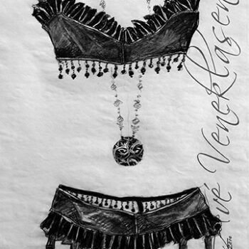 2 Piece with Garters and Necklace